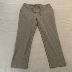 Dalia Pants Womens Large Gray Ponte Knit Straight Leg Pull On Stretch Casual